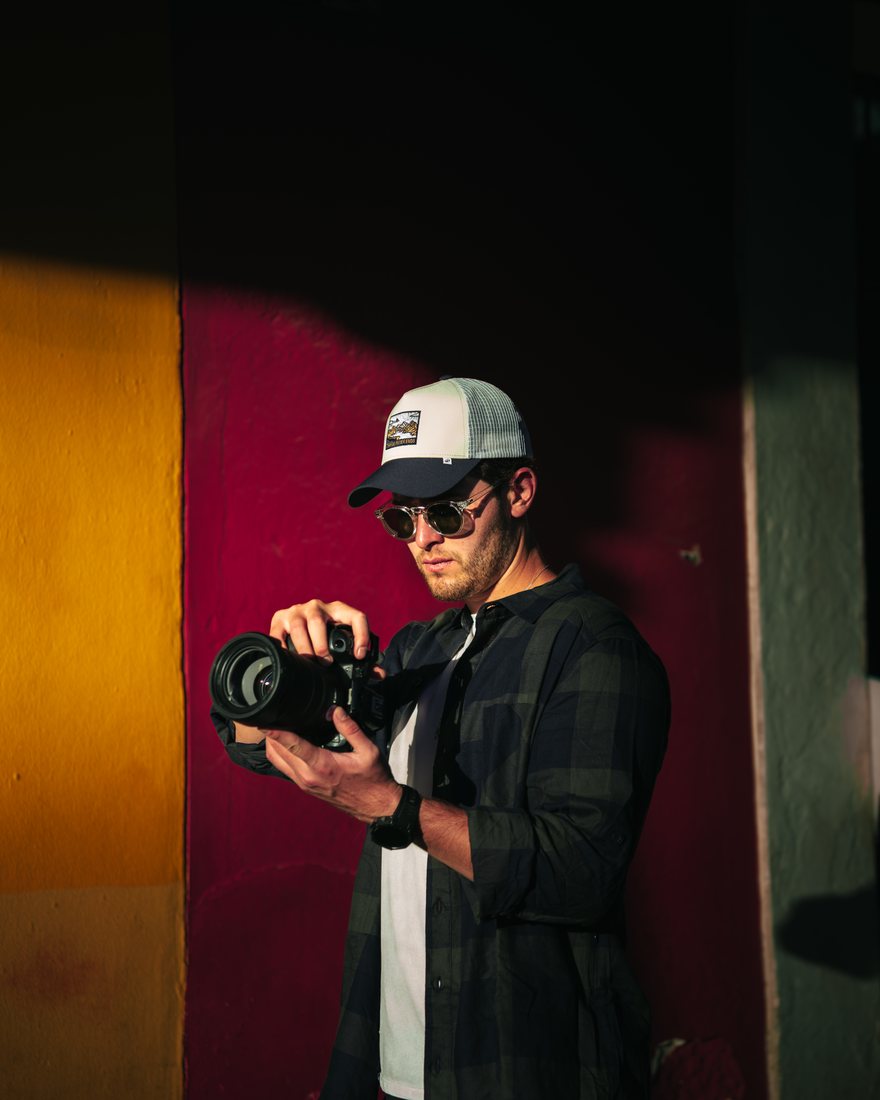 Alan Fierro with his camera in Guatemala